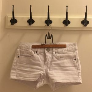 So brand shortie shorts in white